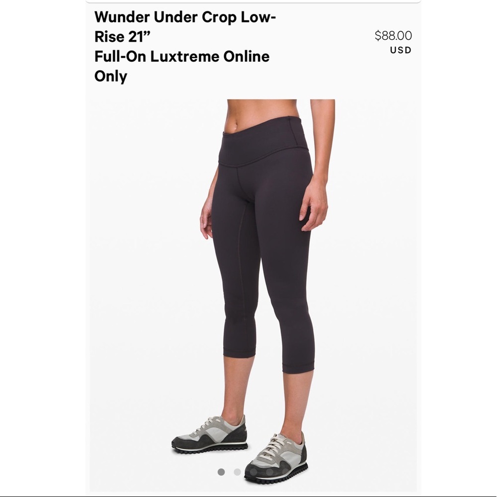Lululemon wunder under crop leggings